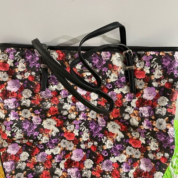 Nine West floral tote EUC - Picture 2 of 7
